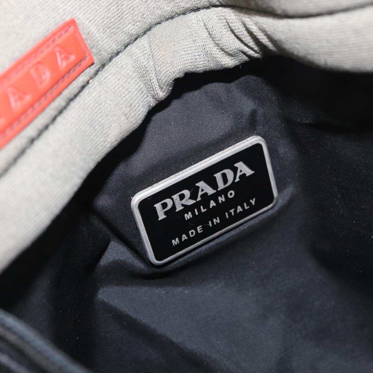 PRADA Sports Shoulder Bag Nylon Khaki Silver Auth ti3670