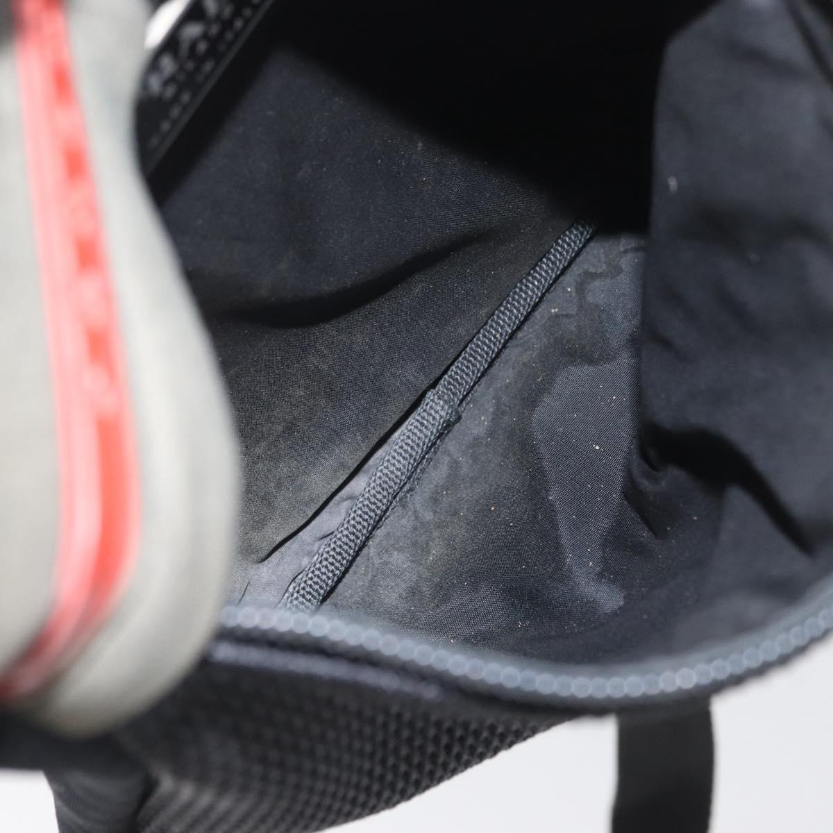 PRADA Sports Shoulder Bag Nylon Khaki Silver Auth ti3670