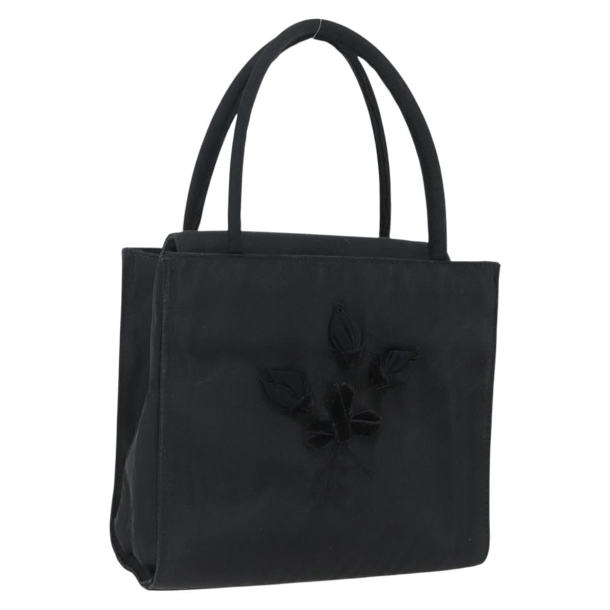 PRADA Hand Bag Nylon Black Auth ti3686