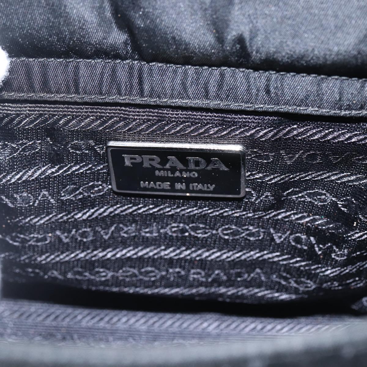 PRADA Hand Bag Nylon Black Auth ti3686