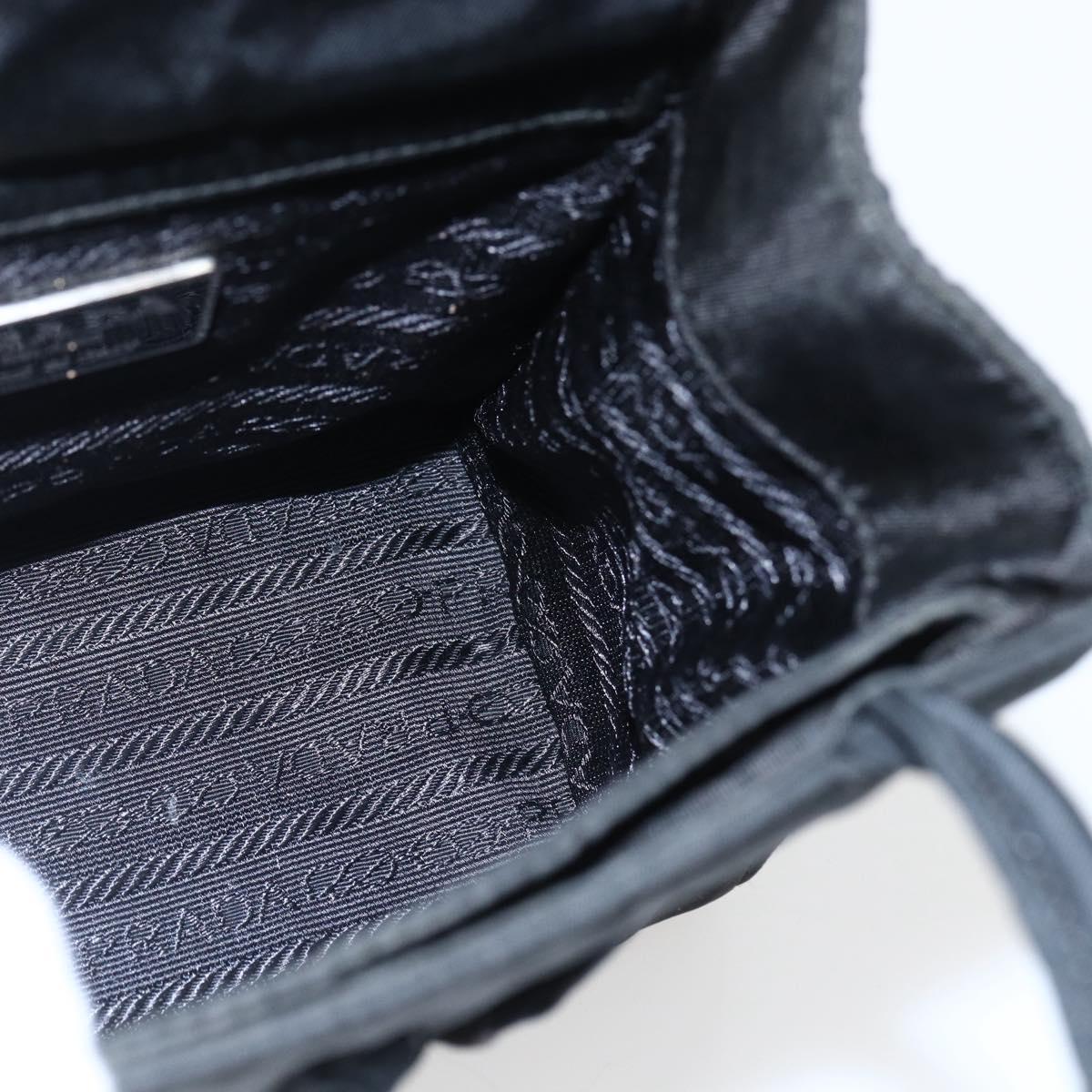 PRADA Hand Bag Nylon Black Auth ti3686