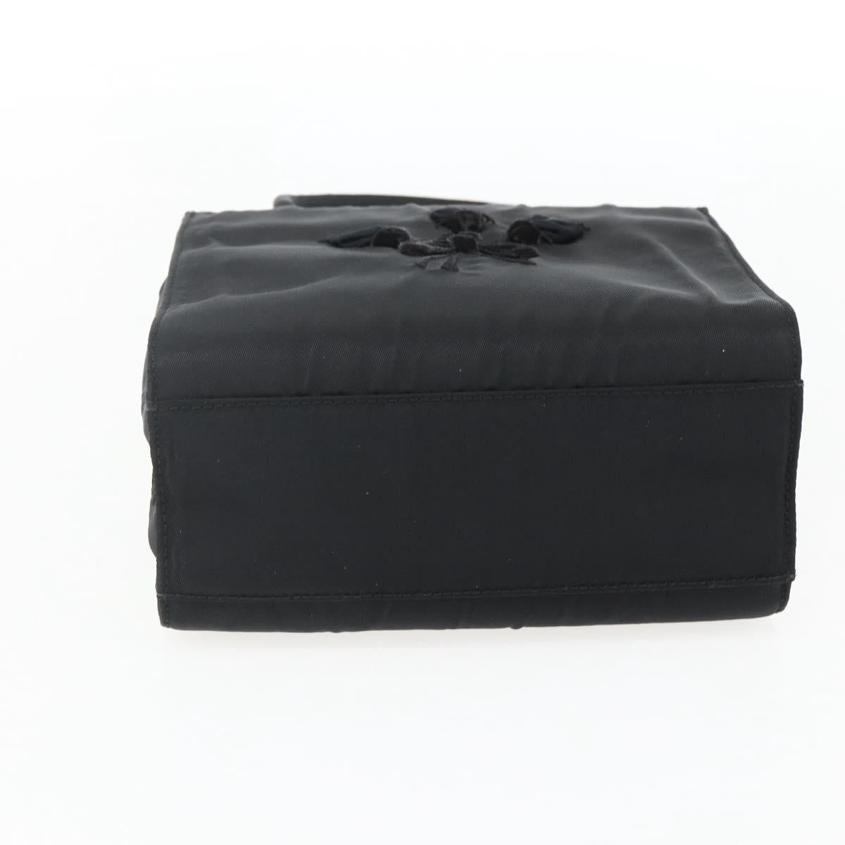 PRADA Hand Bag Nylon Black Auth ti3686