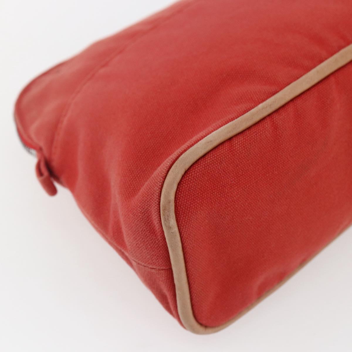 HERMES Bolide MM Pouch Canvas Red Auth ti3702