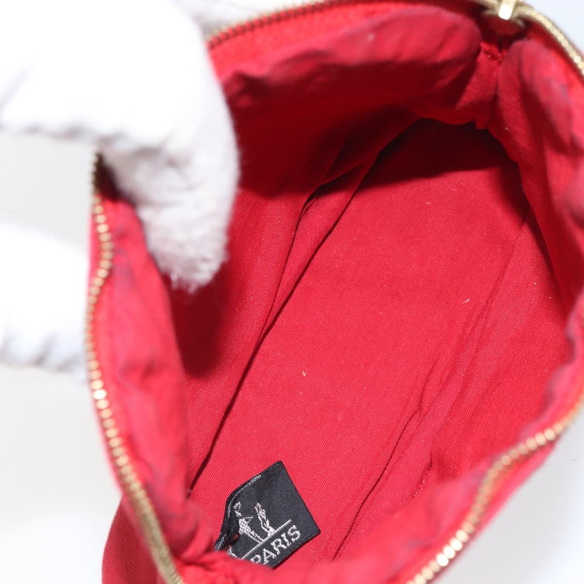 HERMES Bolide PM Pouch Canvas Red Auth ti3703