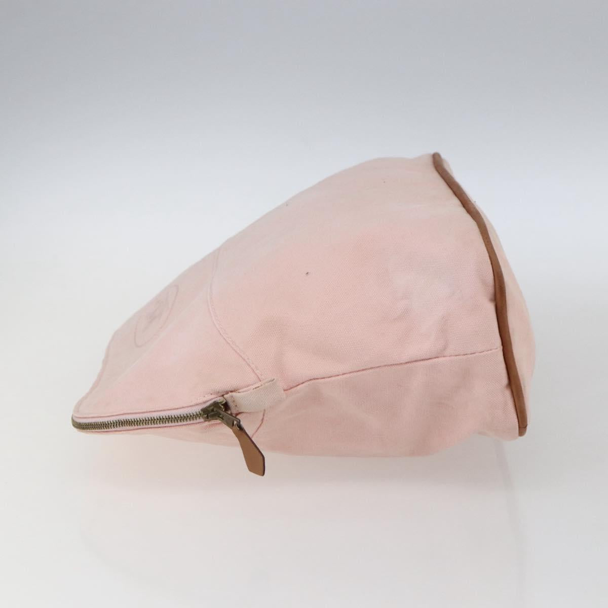 HERMES BolidePouch GM Pouch Canvas Pink Auth ti3704