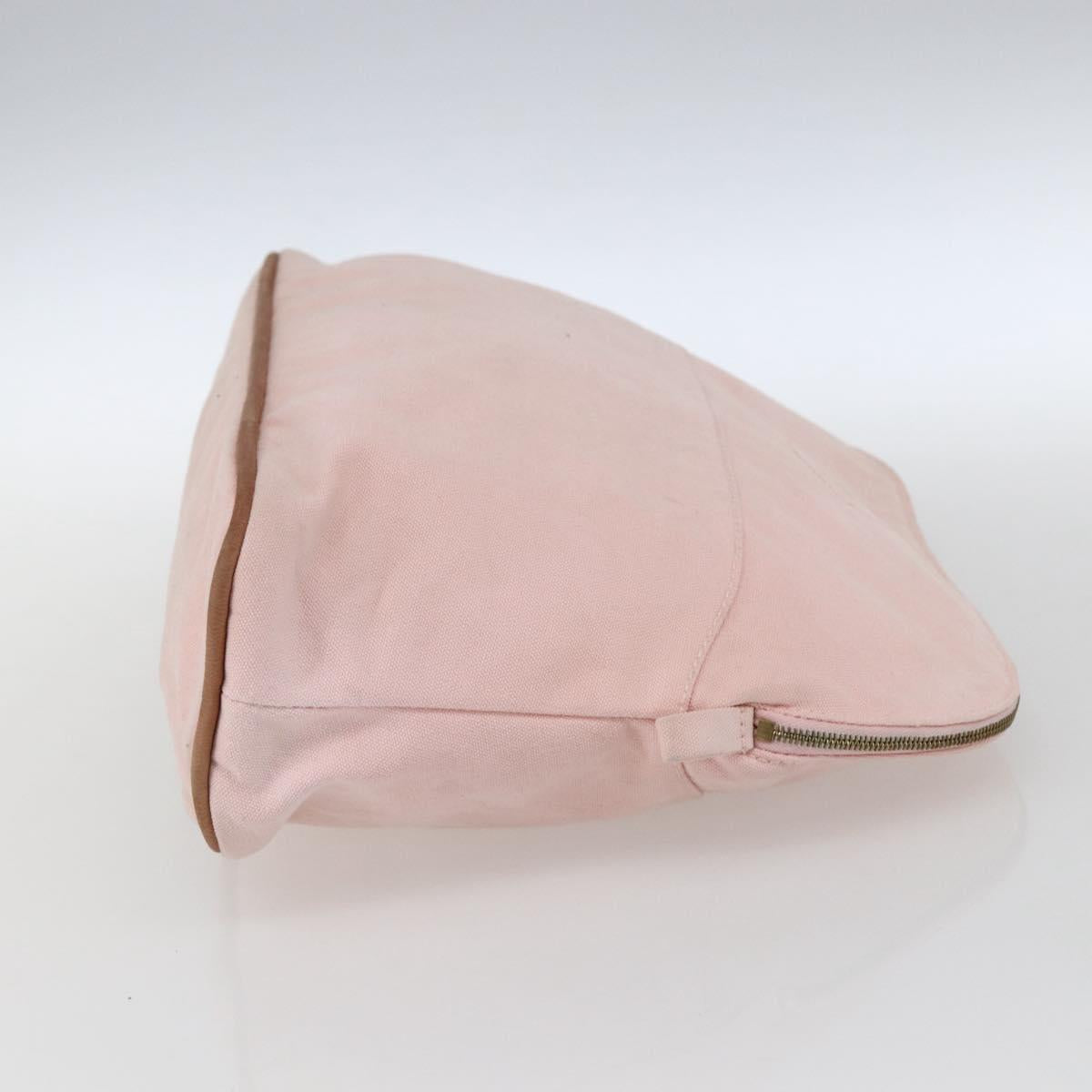 HERMES BolidePouch GM Pouch Canvas Pink Auth ti3704