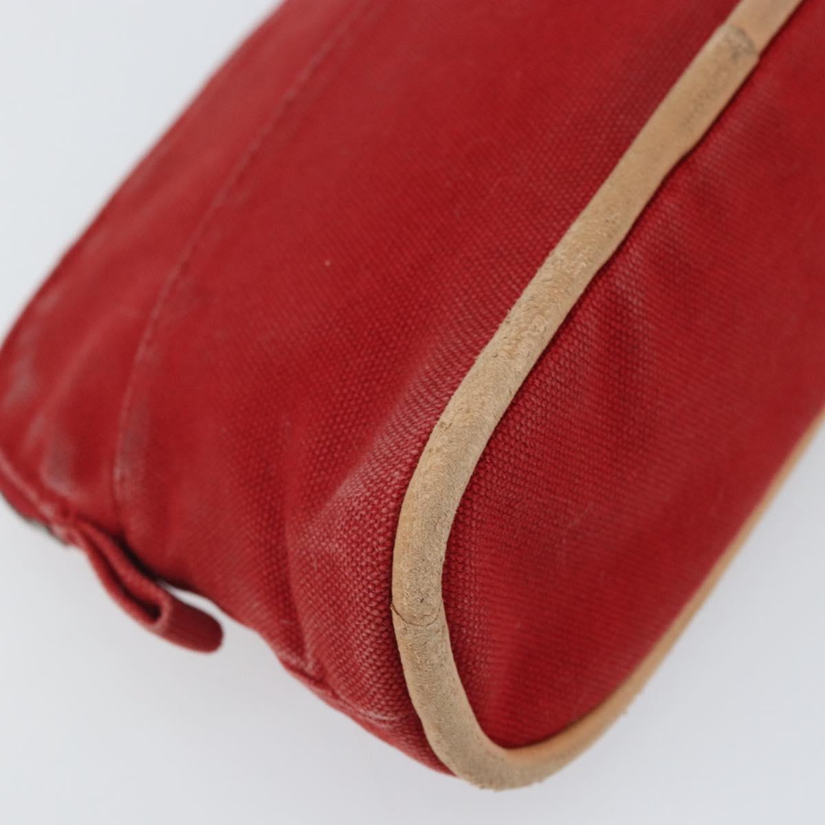 HERMES Bolide PM Pouch Canvas Red Auth ti3709