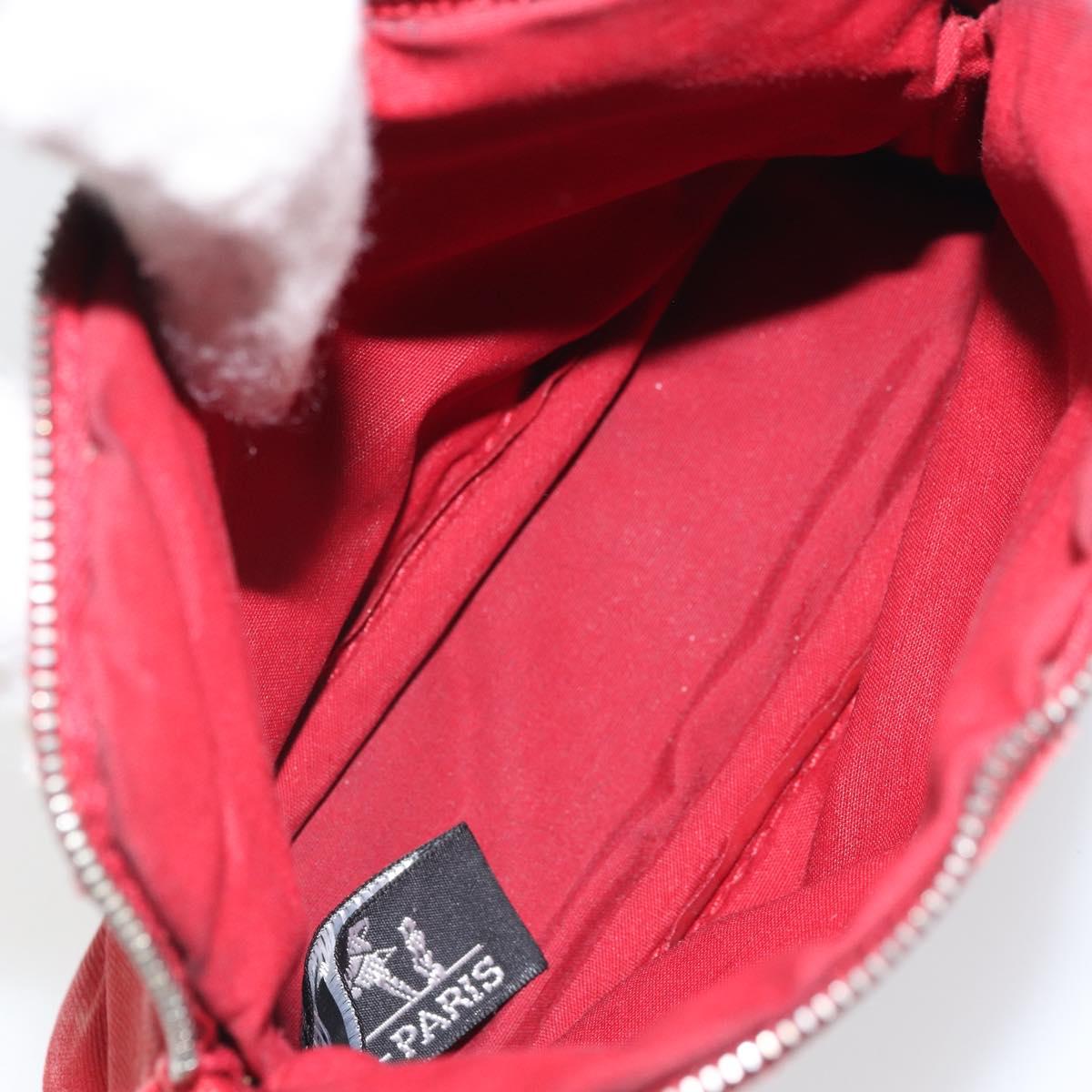 HERMES Bolide PM Pouch Canvas Red Auth ti3709
