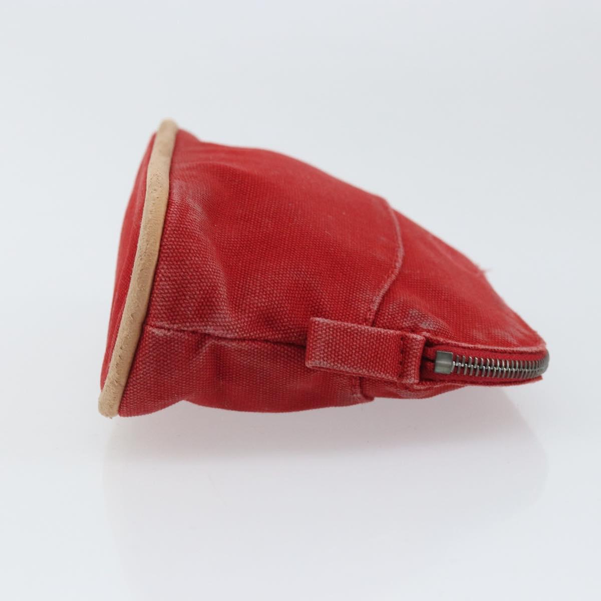 HERMES Bolide PM Pouch Canvas Red Auth ti3709