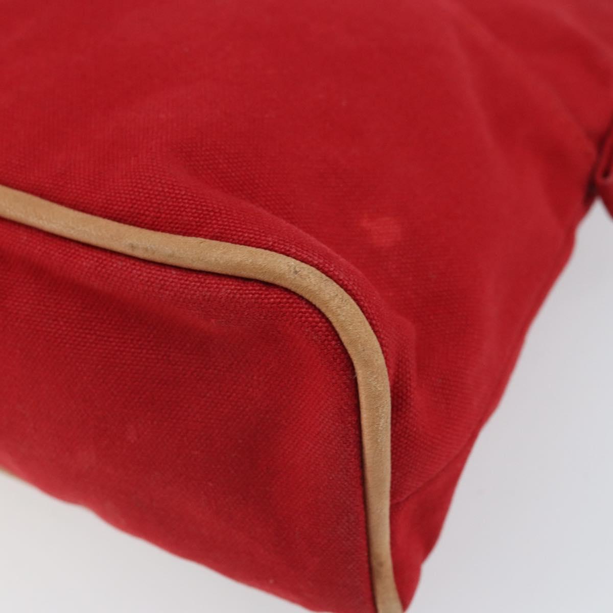 HERMES Bolide MM Pouch Canvas Red Auth ti3710
