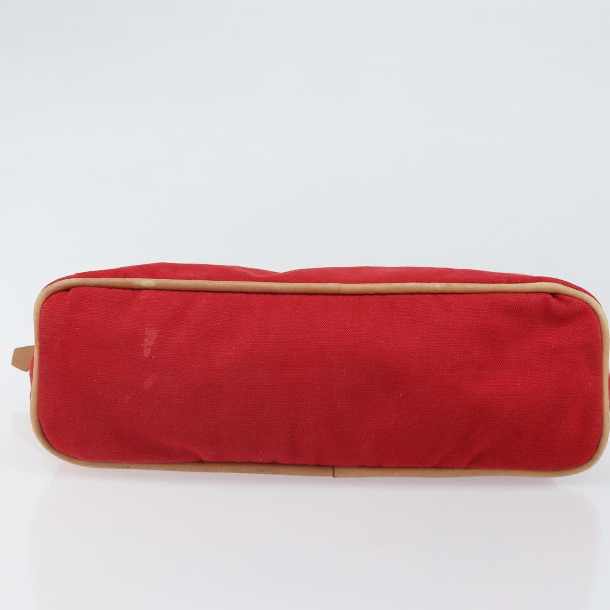 HERMES Bolide MM Pouch Canvas Red Auth ti3710