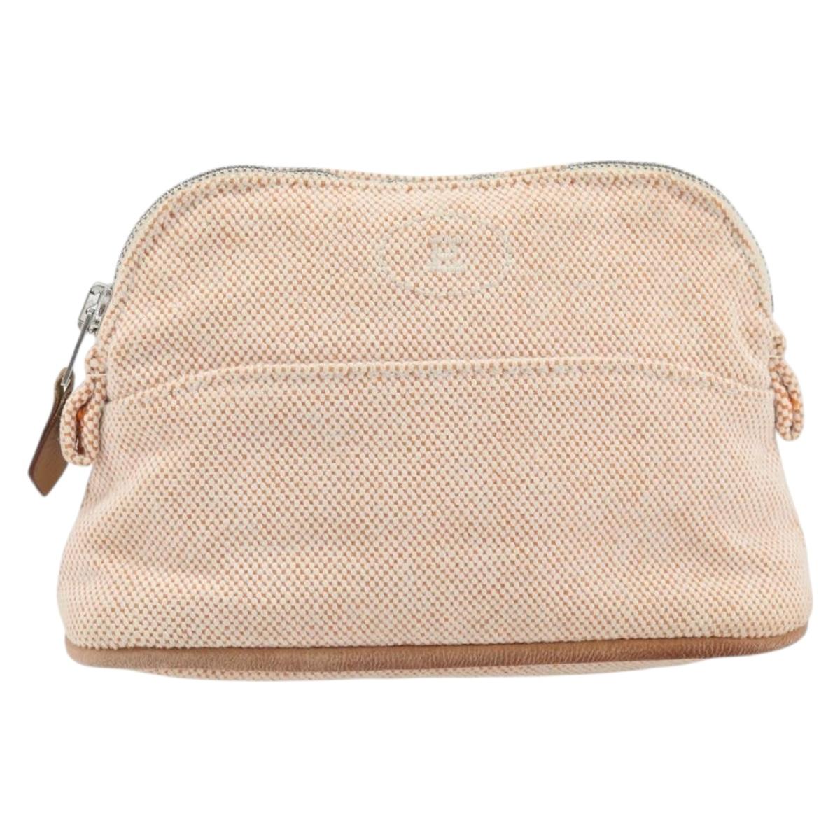 HERMES Bolide PM Pouch Canvas Orange Auth ti3718