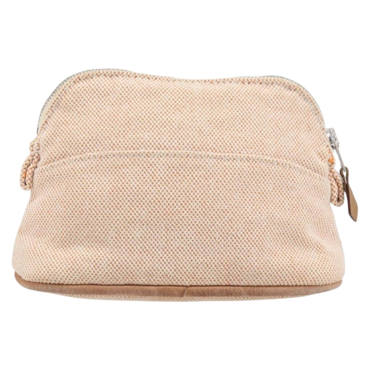 HERMES Bolide PM Pouch Canvas Orange Auth ti3718