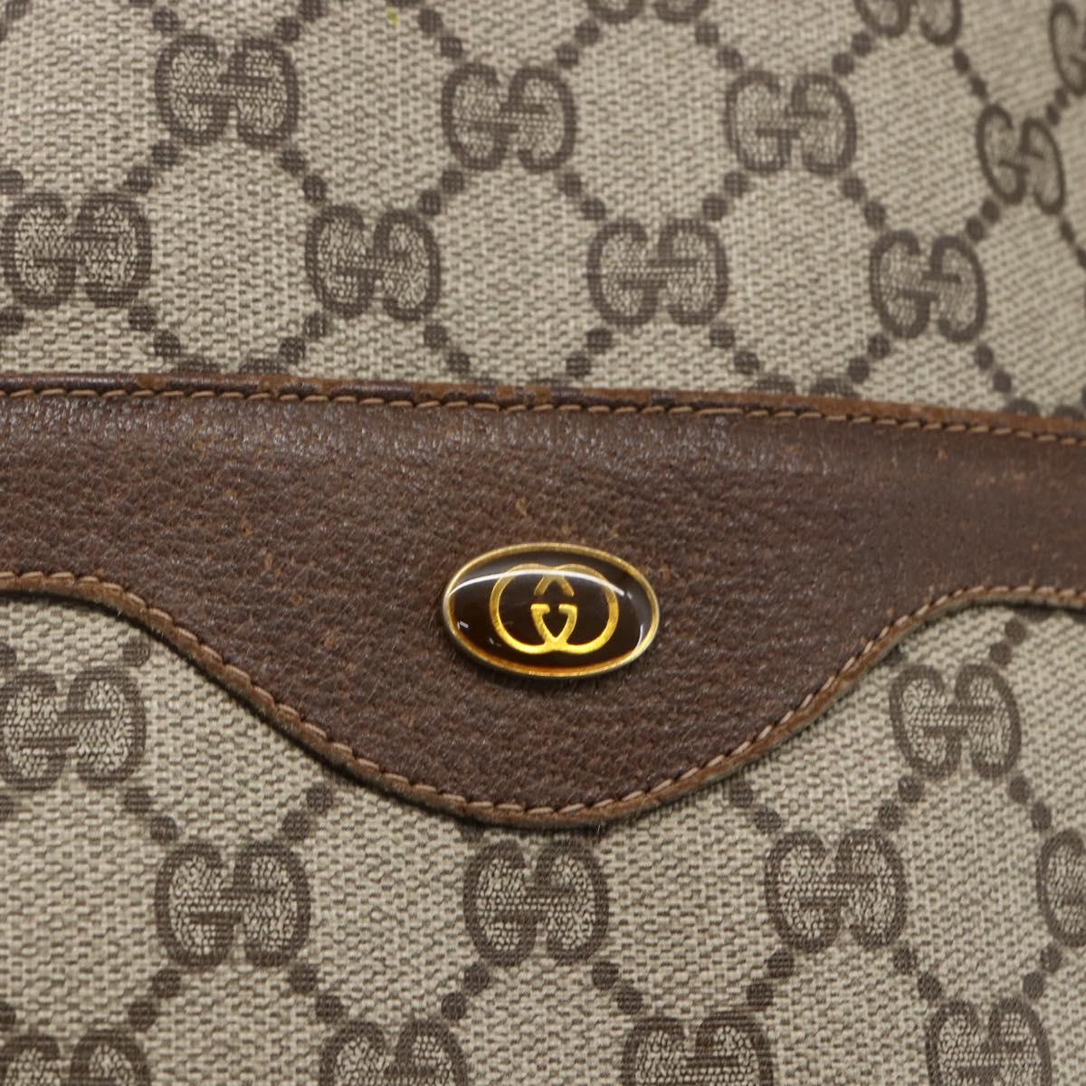 GUCCI GG Supreme Web Sherry Line Tote Bag PVC Beige Gold 16 002 4487 Auth ti3729