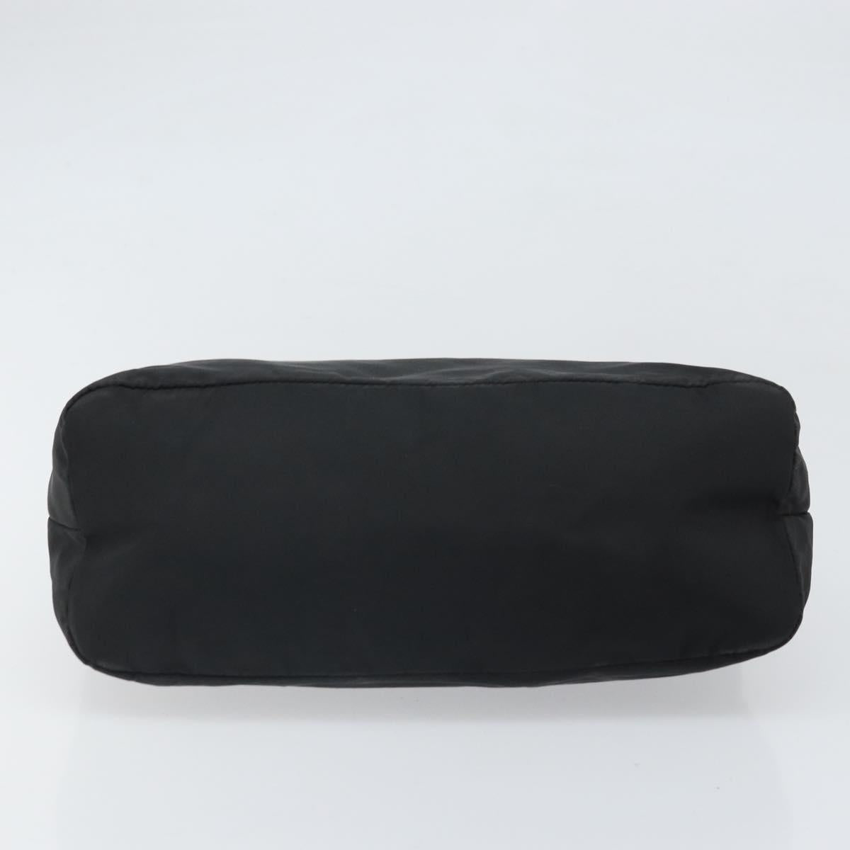 PRADA Tote Bag Nylon Black Silver Auth ti3730