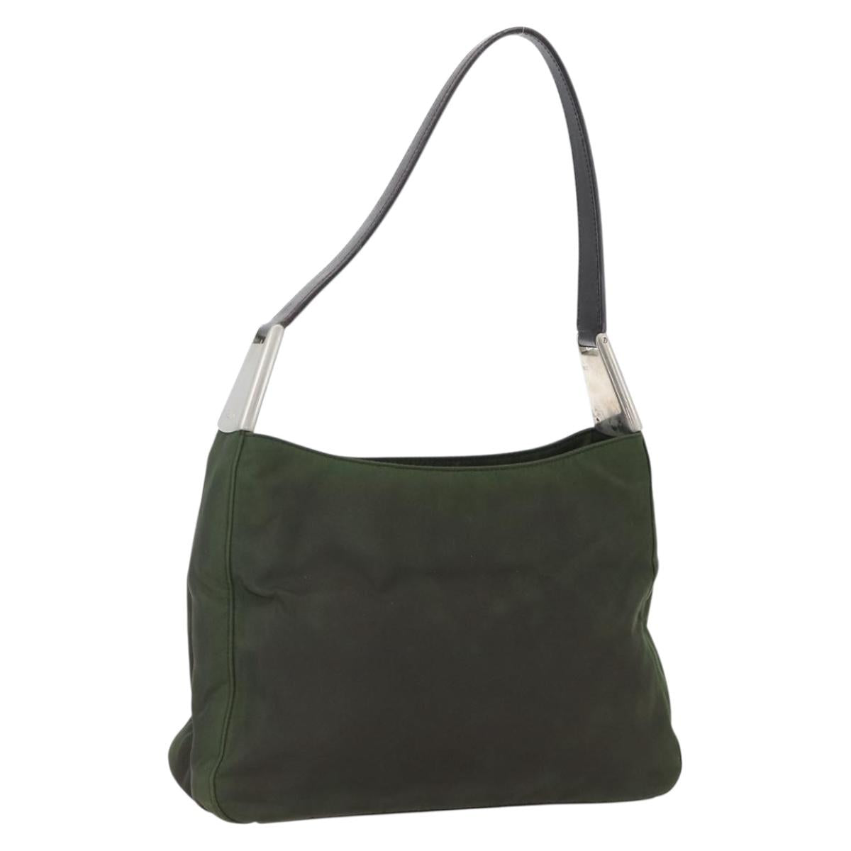 PRADA Shoulder Bag Nylon Khaki Auth ti3732