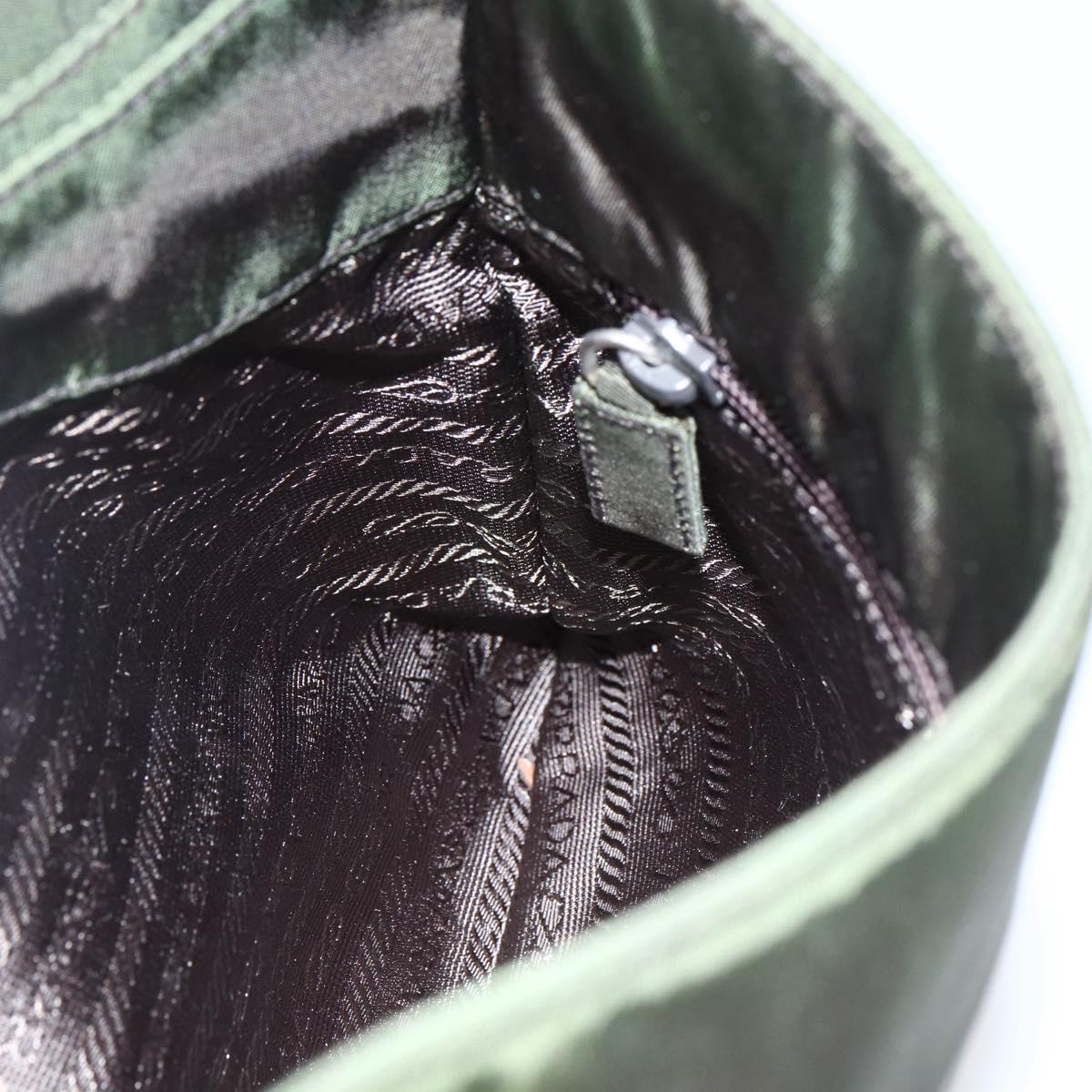 PRADA Shoulder Bag Nylon Khaki Auth ti3732