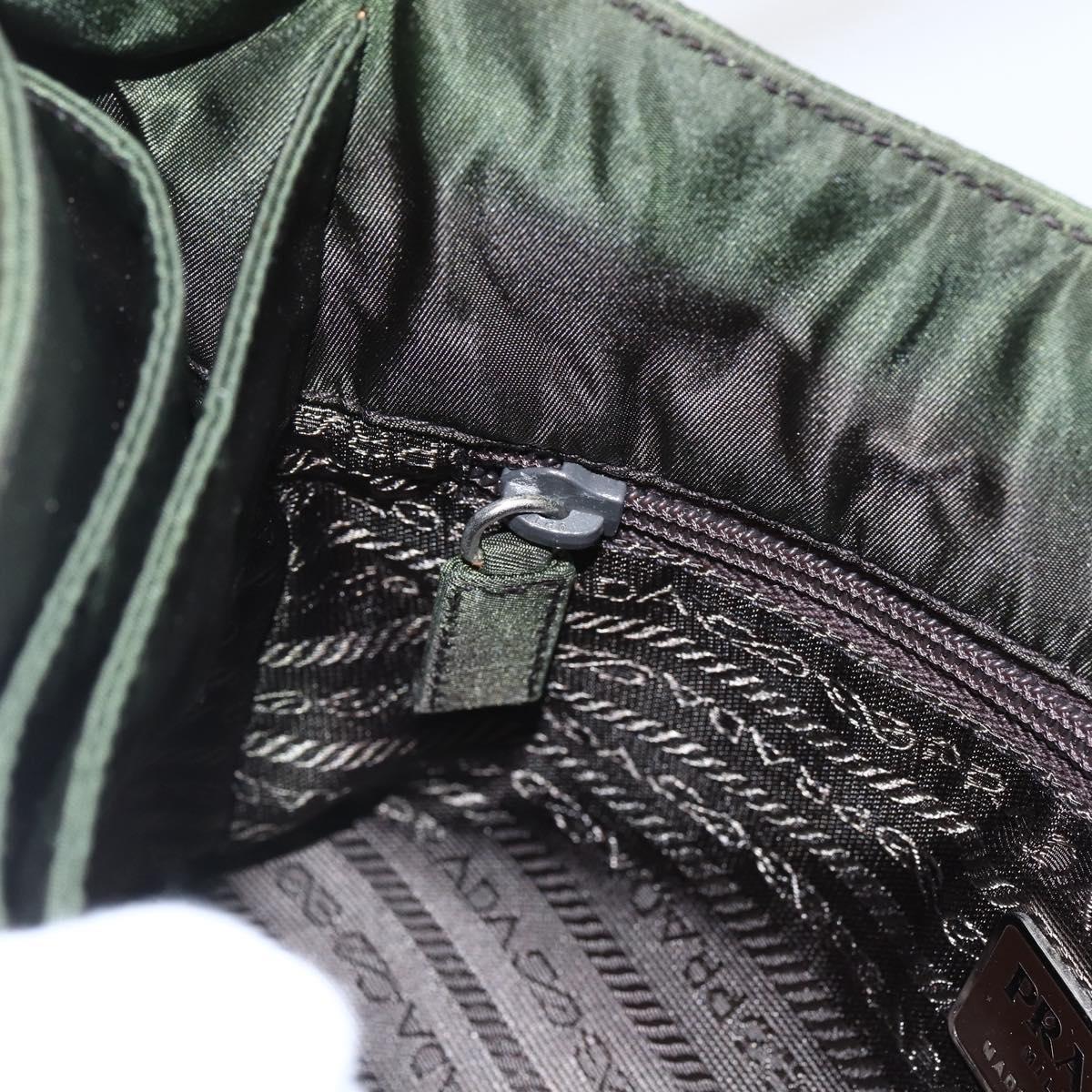 PRADA Shoulder Bag Nylon Khaki Auth ti3732