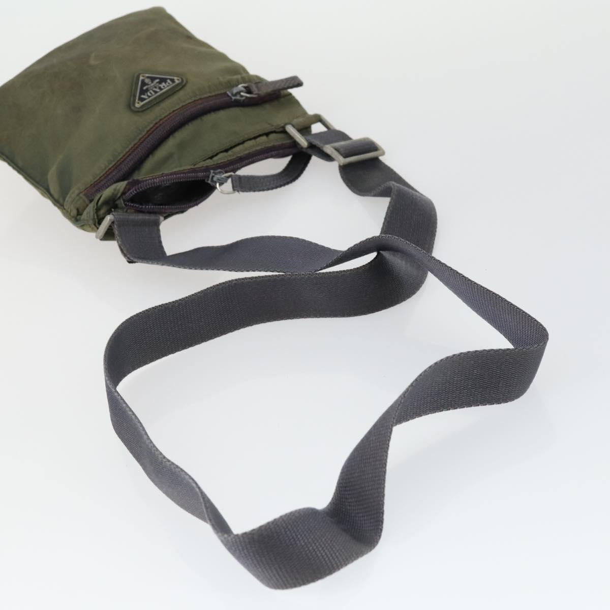 PRADA Shoulder Bag Nylon 2 Set Khaki Auth ti3736