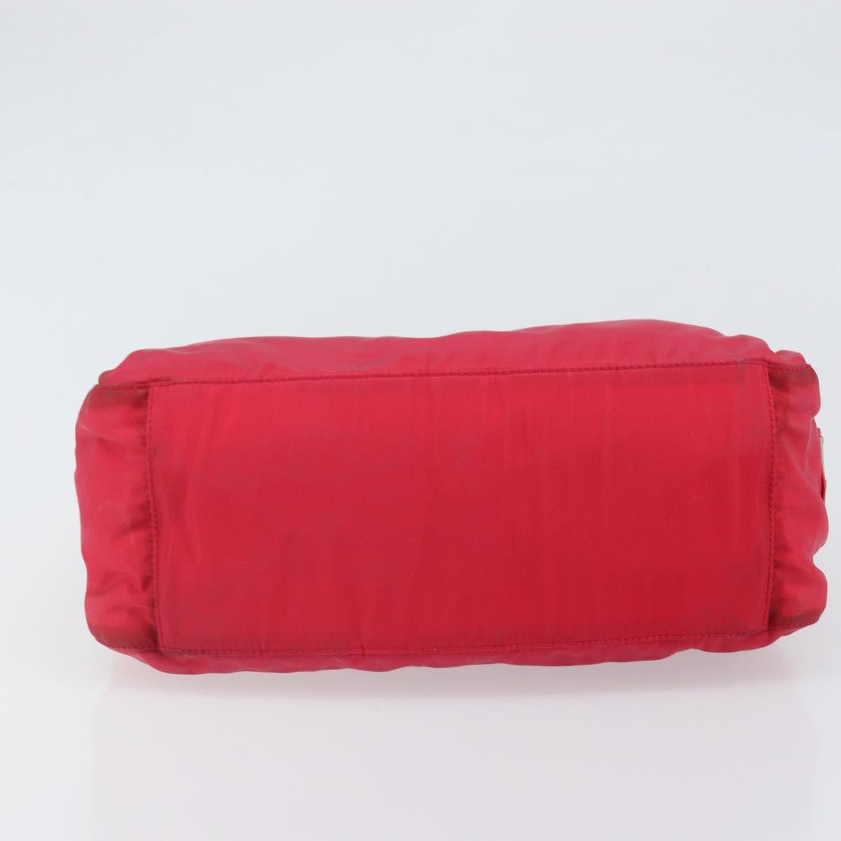 PRADA Tote Bag Nylon plastic Red Auth ti3740