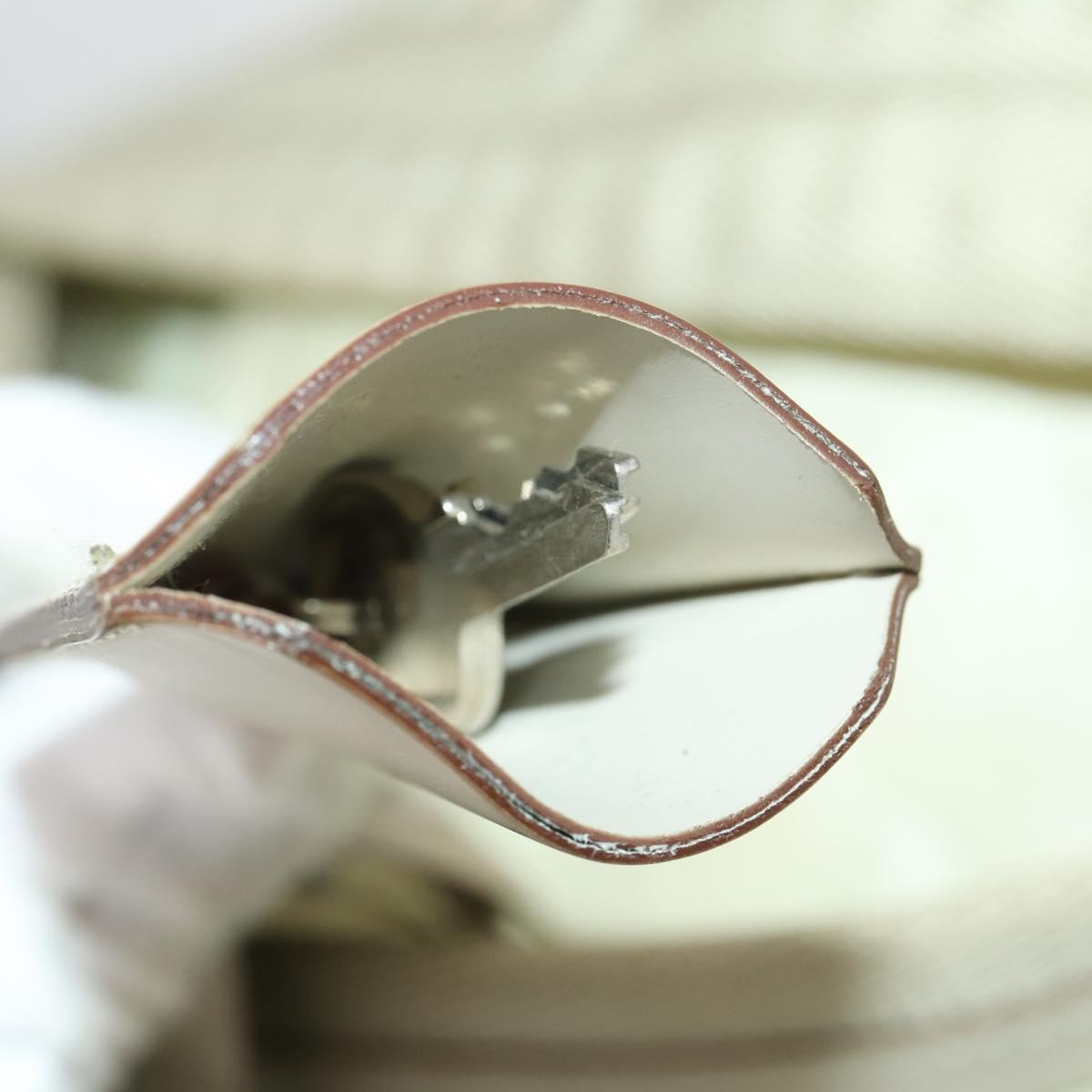 PRADA Boston Bag Nylon Cream Beige Auth ti3742