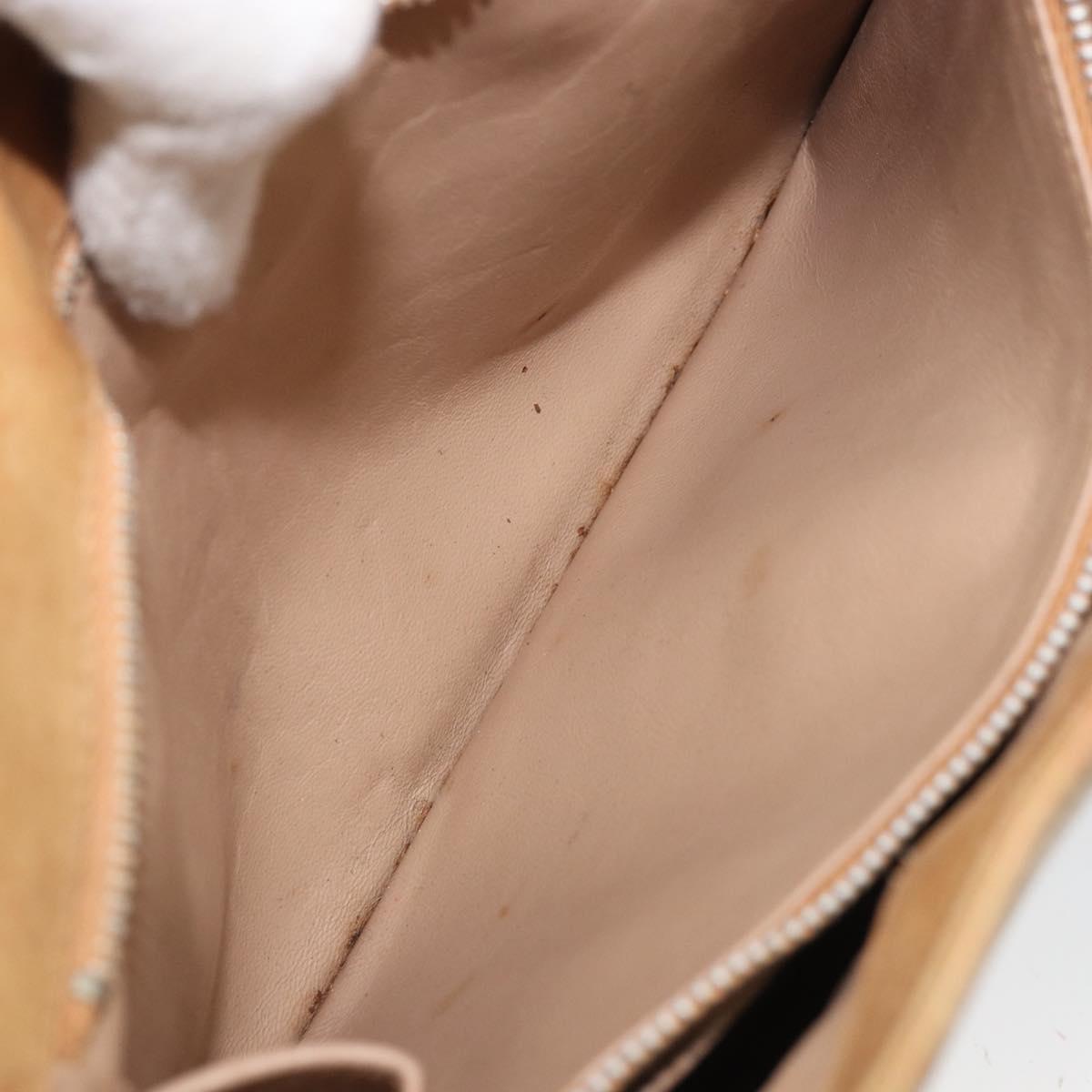 GUCCI Shoulder Bag Leather Beige Gold 007 112 0094 Auth ti3745