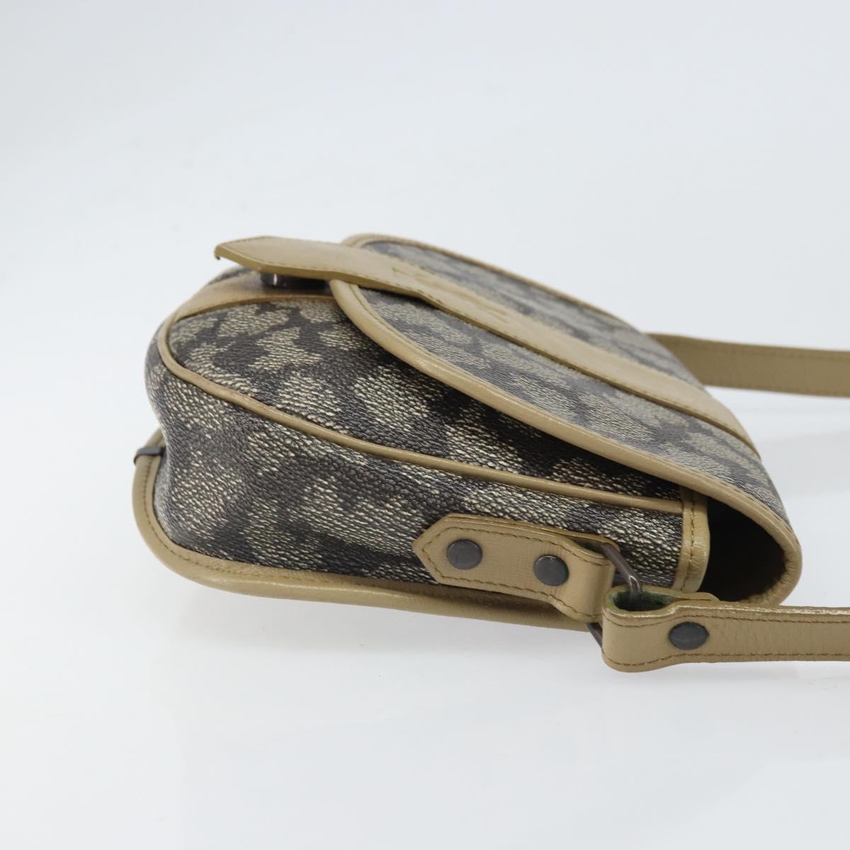 SAINT LAURENT Shoulder Bag PVC Leather Gray Gold Auth ti3759