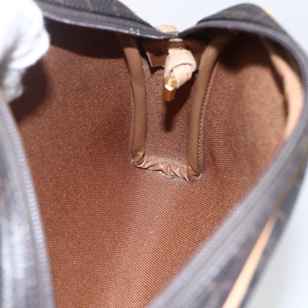 Christian Dior Honeycomb Canvas Shoulder Bag PVC Black Gold Auth ti3760