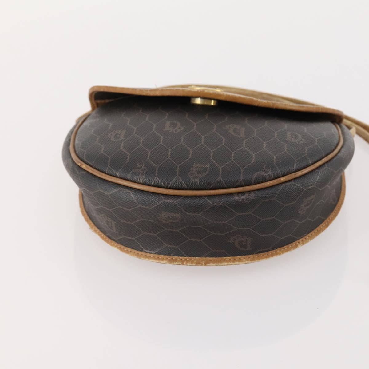 Christian Dior Honeycomb Canvas Clutch Bag PVC 2 Set Black Auth ti3763
