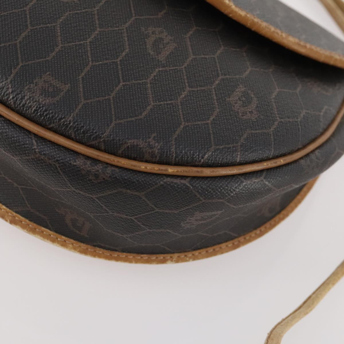 Christian Dior Honeycomb Canvas Clutch Bag PVC 2 Set Black Auth ti3763