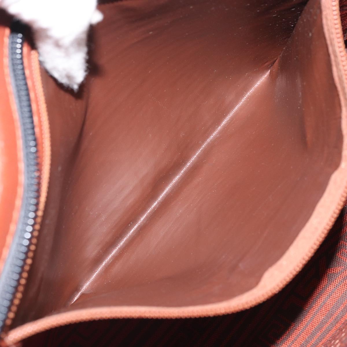 SAINT LAURENT Shoulder Bag Canvas Leather Black Brown gold Auth ti3767