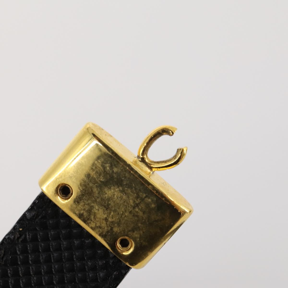 BOTTEGA VENETA Hand Bag Leather Black Gold Auth ti3770