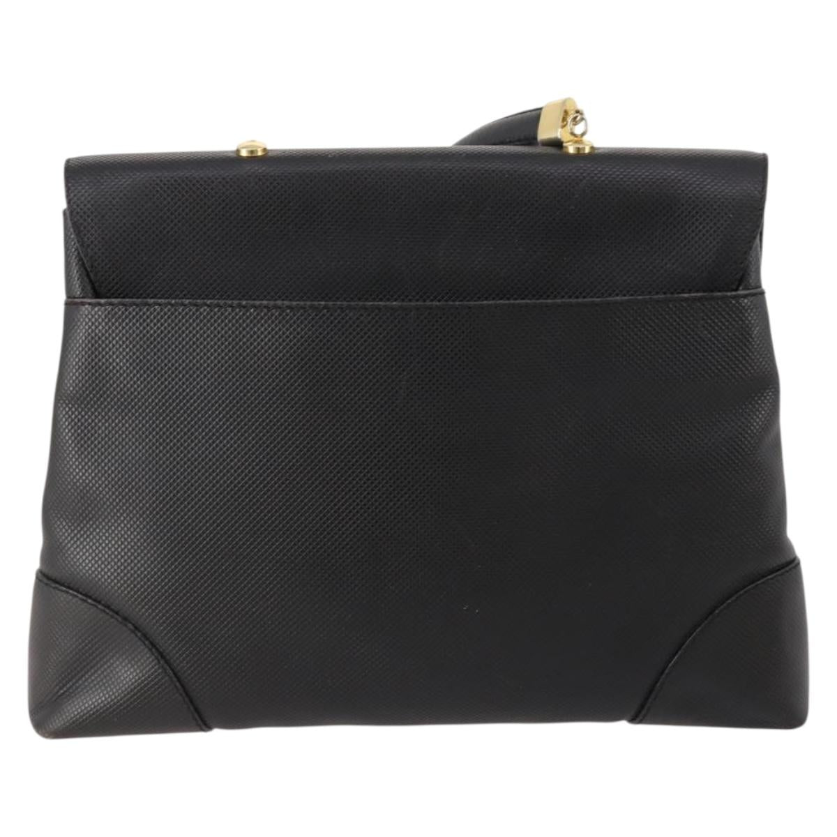 BOTTEGA VENETA Hand Bag Leather Black Gold Auth ti3770
