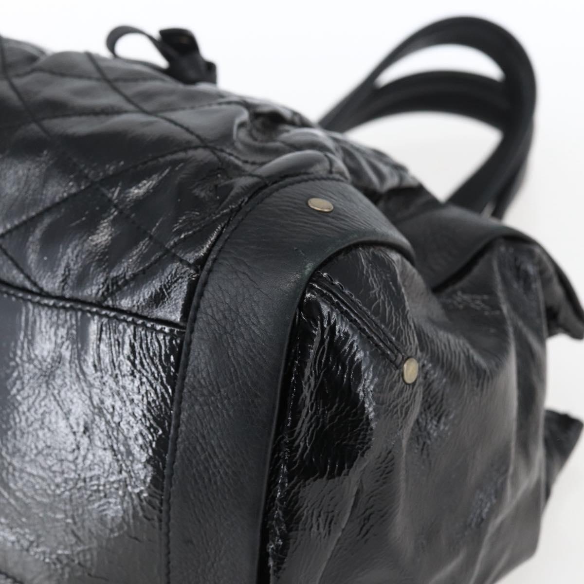 BALLY Hand Bag Leather Black Auth ti3771