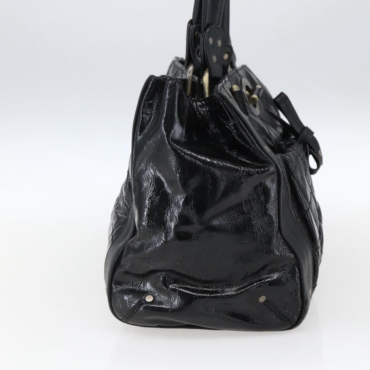BALLY Hand Bag Leather Black Auth ti3771