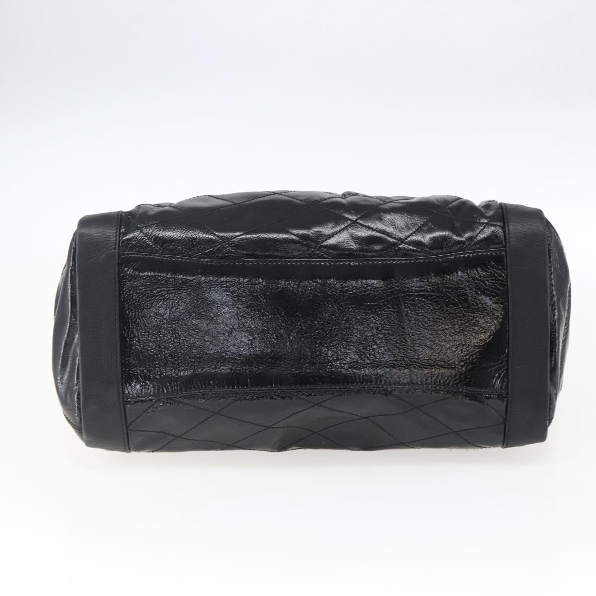 BALLY Hand Bag Leather Black Auth ti3771