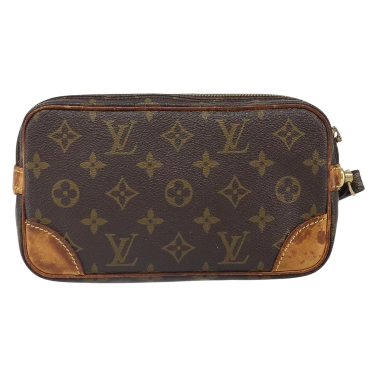 LOUIS VUITTON Monogram Marly Dragonne PM Clutch Bag M51827 LV Auth ti3775