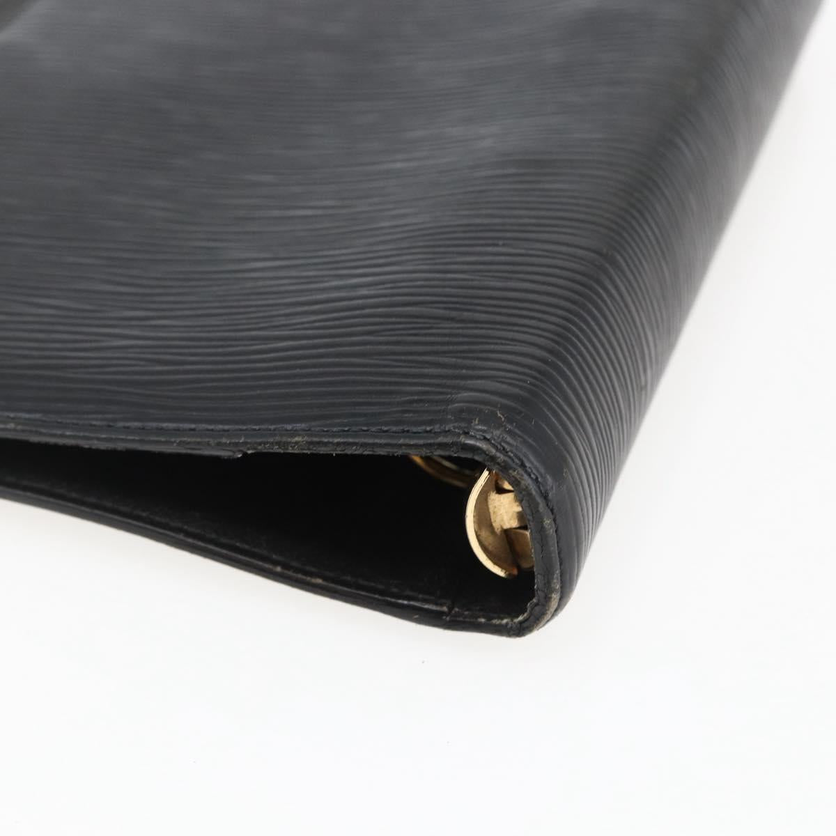 LOUIS VUITTON Epi Agenda MM Day Planner Cover Black R20042 LV Auth ti3776