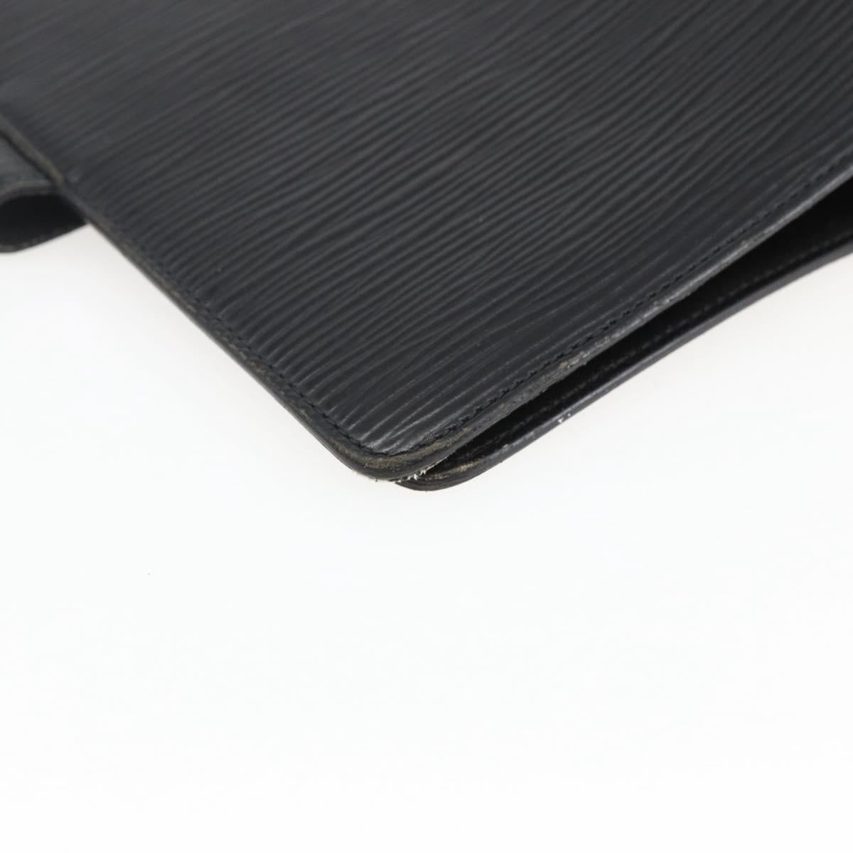 LOUIS VUITTON Epi Agenda MM Day Planner Cover Black R20042 LV Auth ti3776