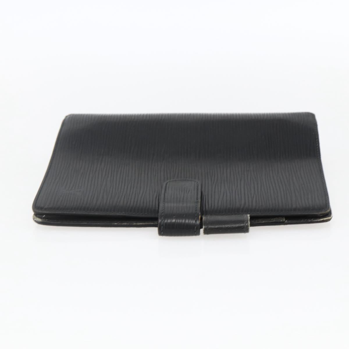 LOUIS VUITTON Epi Agenda MM Day Planner Cover Black R20042 LV Auth ti3776