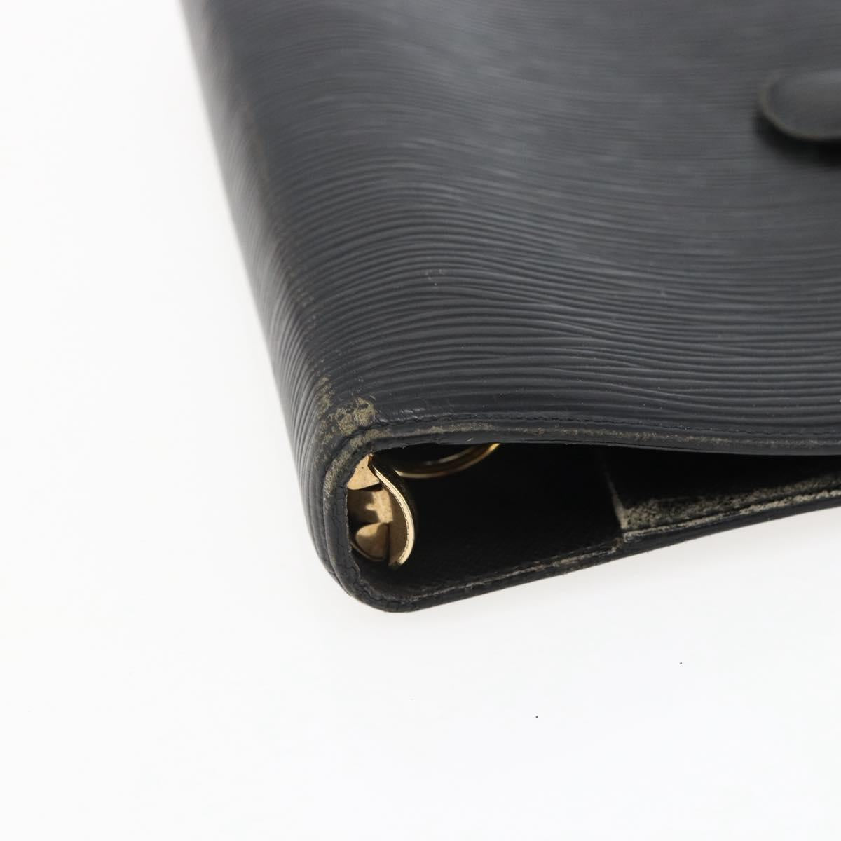 LOUIS VUITTON Epi Agenda MM Day Planner Cover Black R20042 LV Auth ti3776