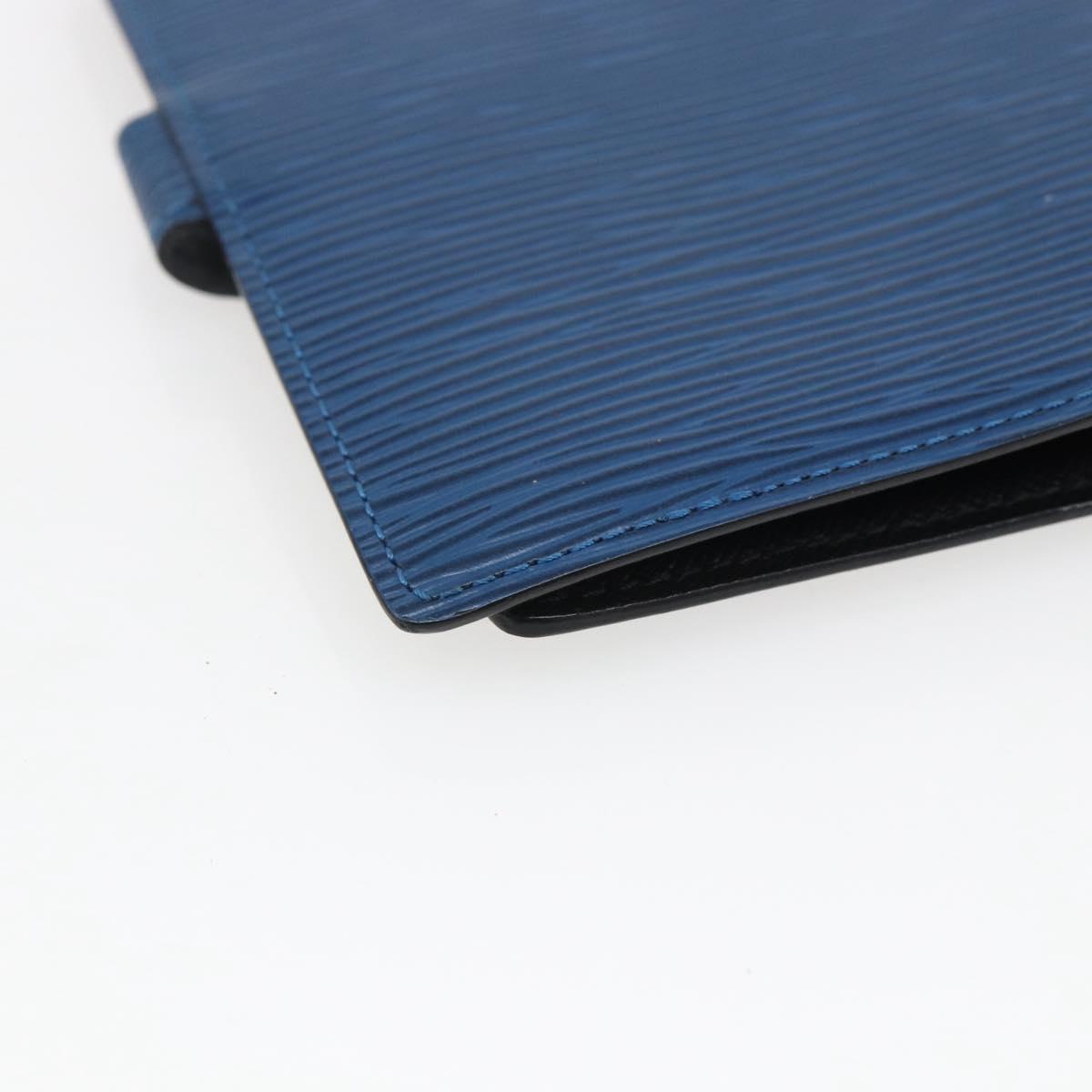LOUIS VUITTON Epi Agenda PM Day Planner Cover Blue R20055 LV Auth ti3777