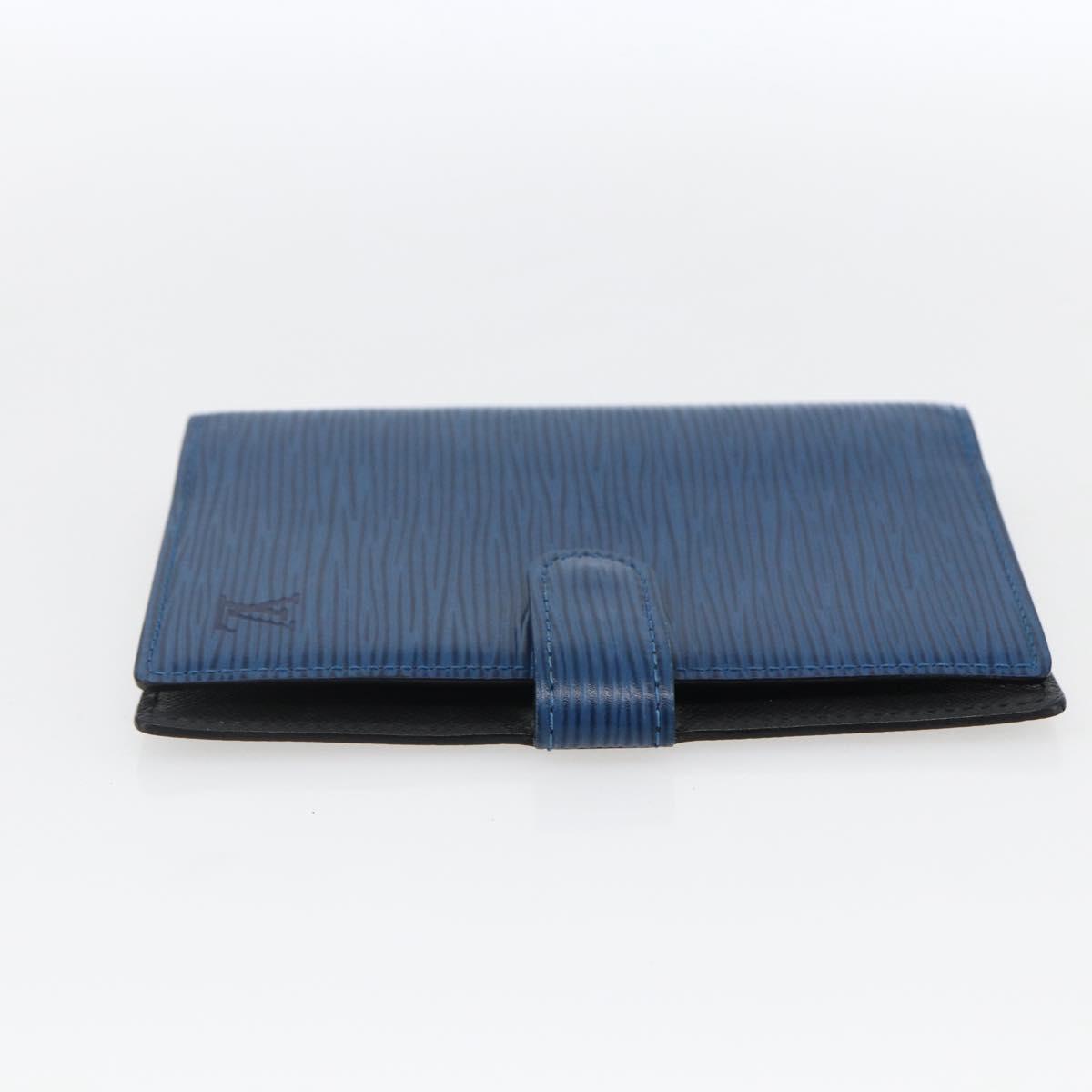 LOUIS VUITTON Epi Agenda PM Day Planner Cover Blue R20055 LV Auth ti3777
