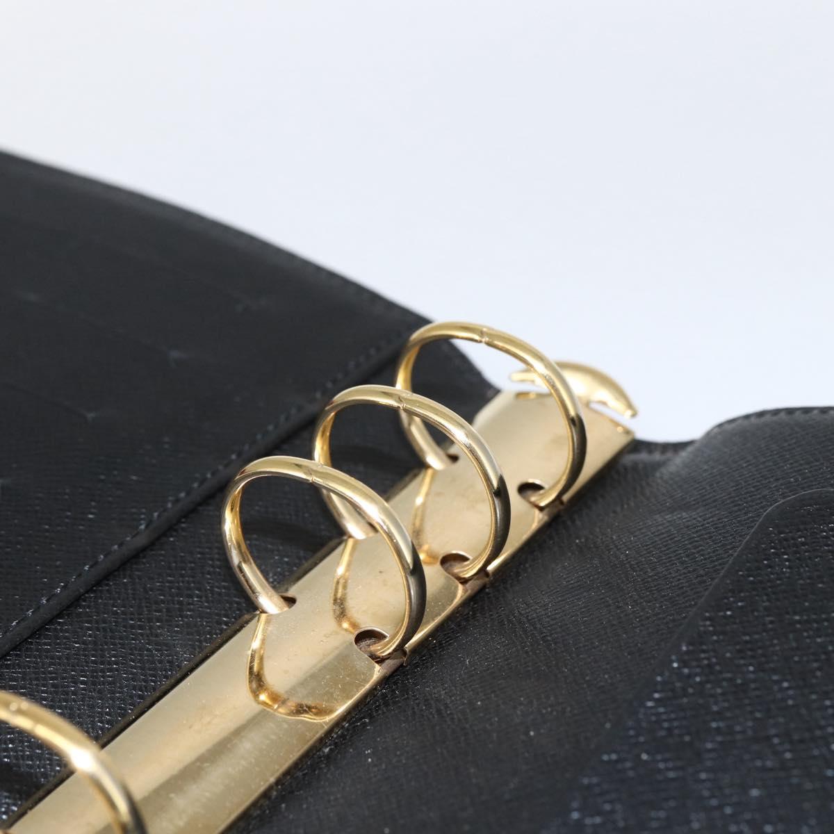 LOUIS VUITTON Epi Agenda MM Day Planner Cover Black R20042 LV Auth ti3778