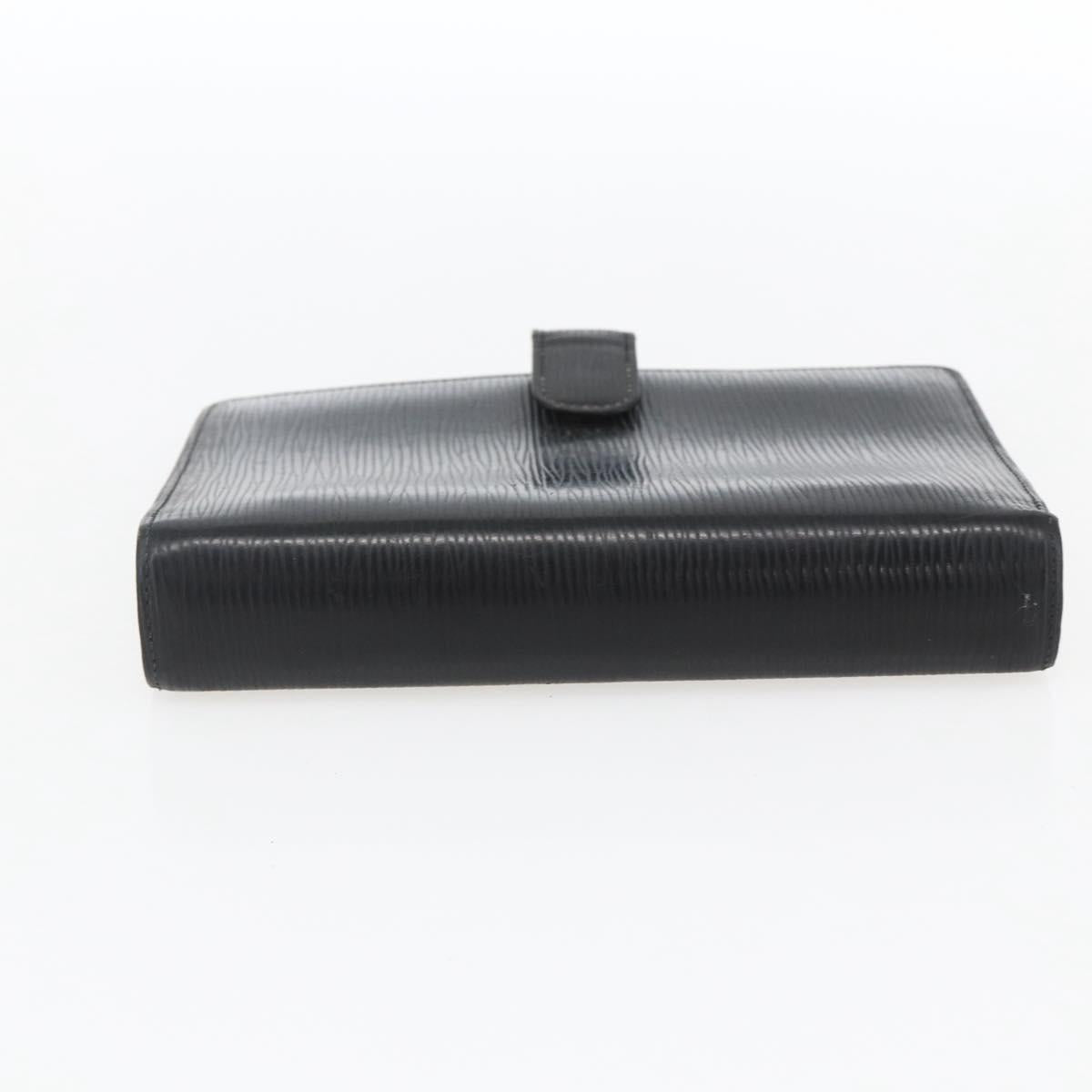 LOUIS VUITTON Epi Agenda MM Day Planner Cover Black R20042 LV Auth ti3778