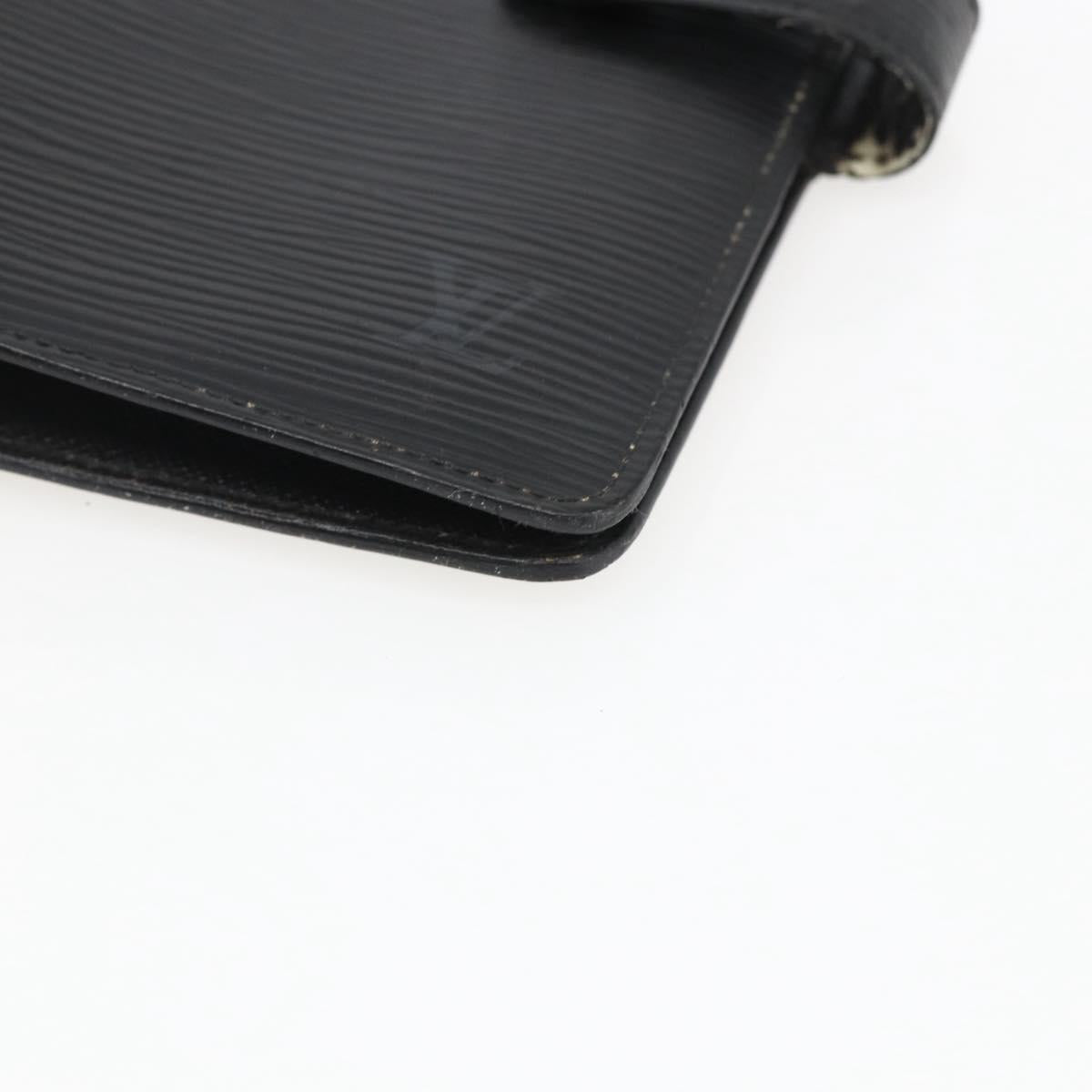 LOUIS VUITTON Epi Agenda MM Day Planner Cover Black R20042 LV Auth ti3778