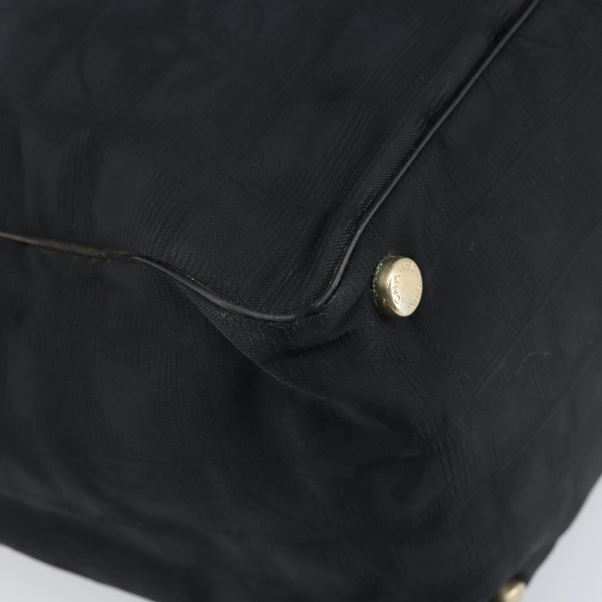 CHANEL New Travel Line Tote Bag Nylon Black Gold CC Auth ti3781