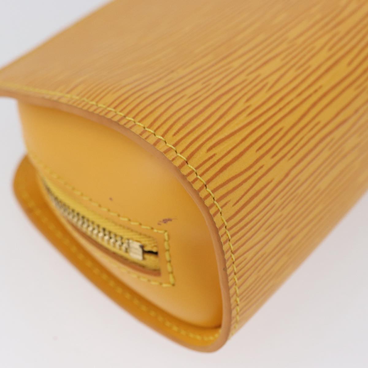 LOUIS VUITTON Epi Dauphine PM Pouch Yellow M48449 LV Auth ti3784
