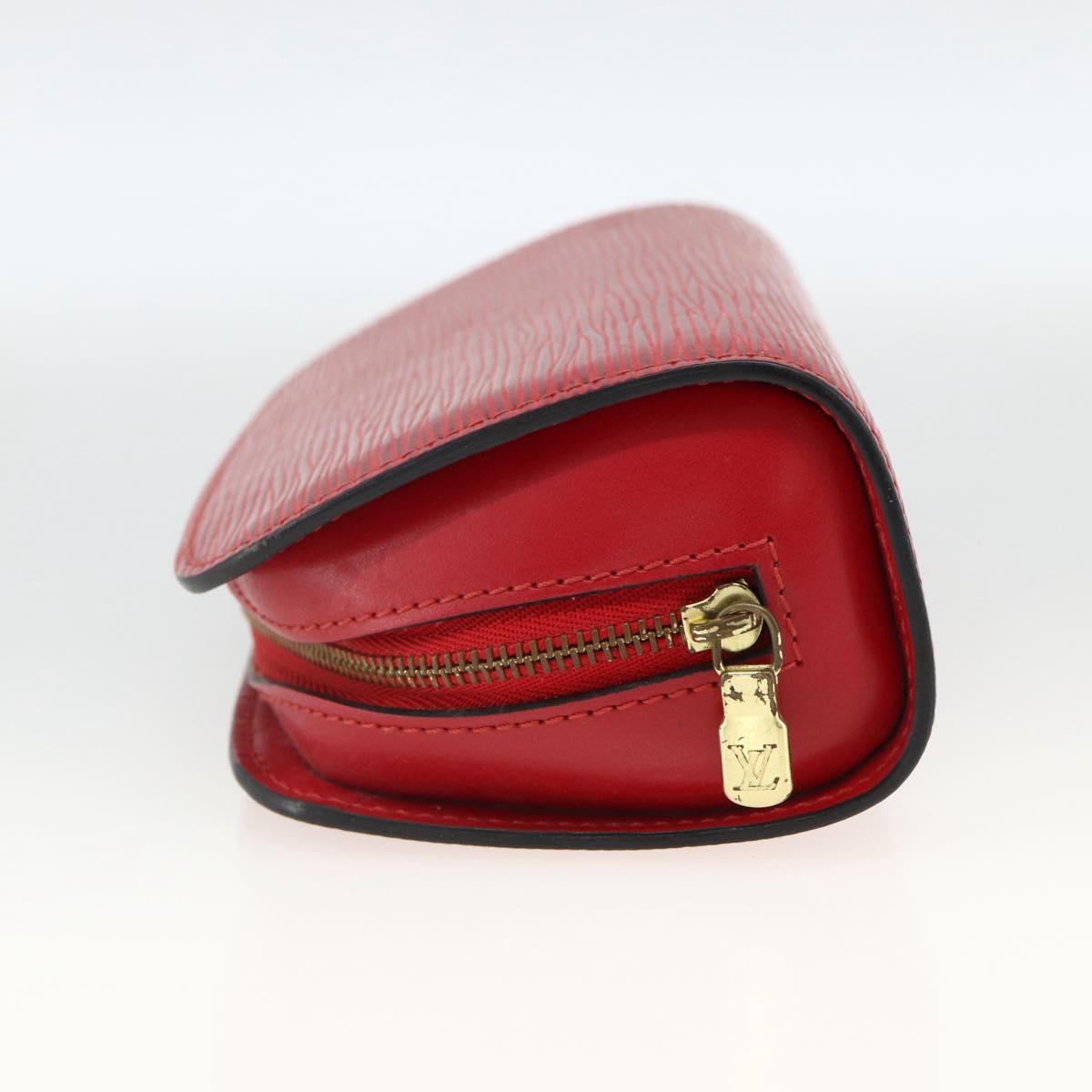 LOUIS VUITTON Epi Dauphine PM Pouch Castilian Red M48447 LV Auth ti3785