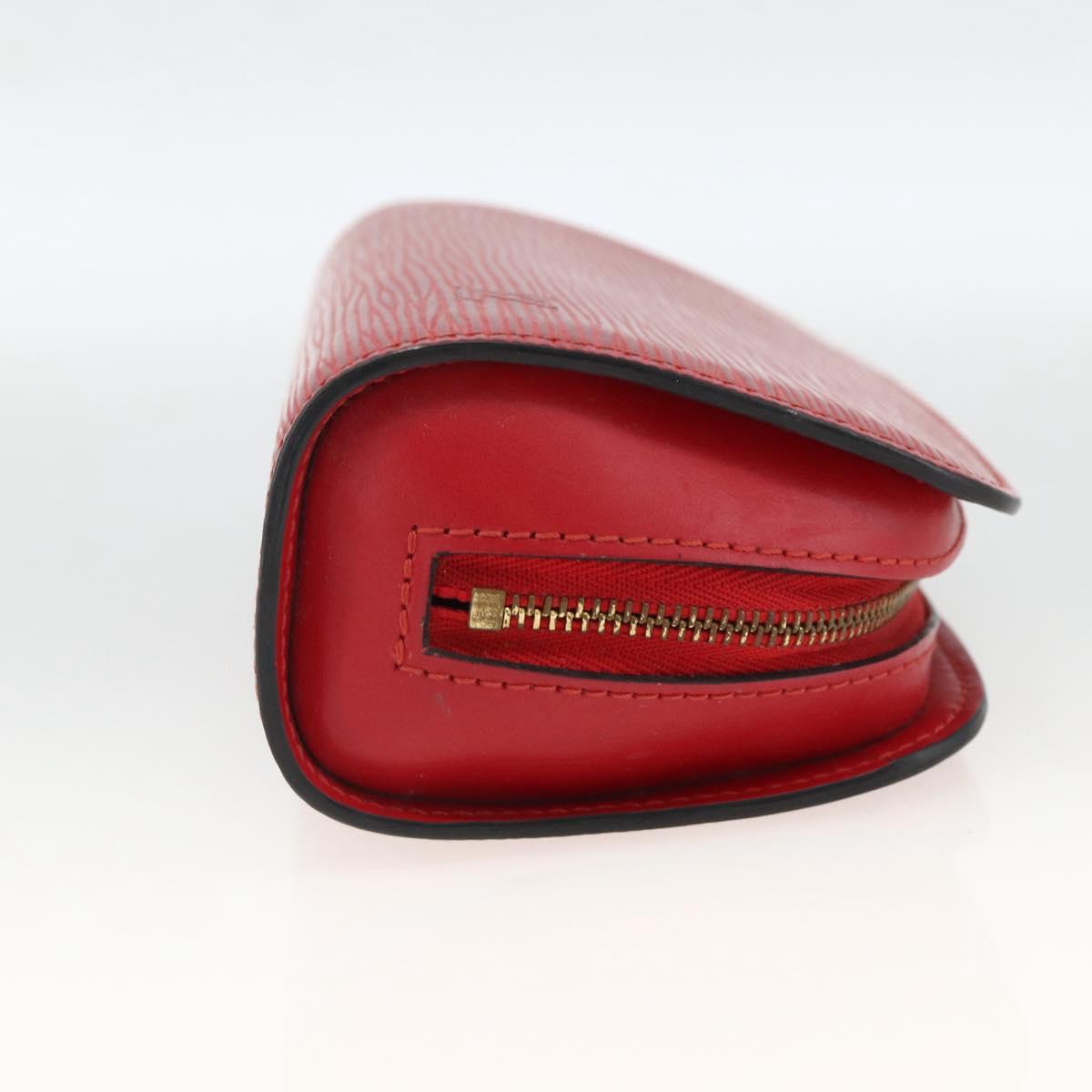 LOUIS VUITTON Epi Dauphine PM Pouch Castilian Red M48447 LV Auth ti3785